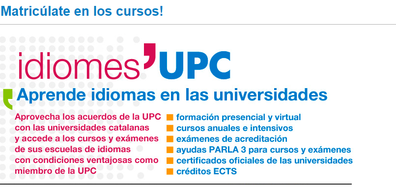 Cursos de idiomas UPC