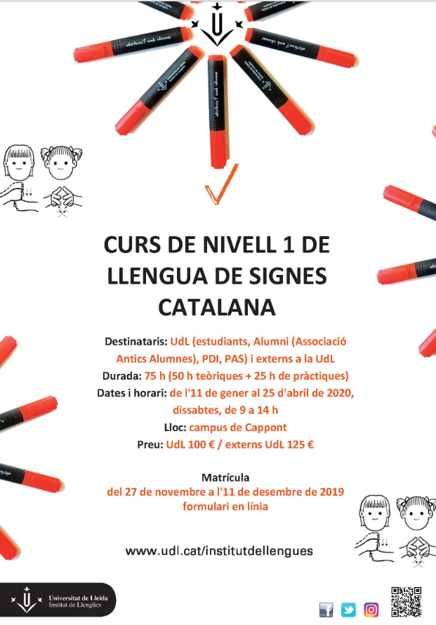Curs de llengua de signes catalana