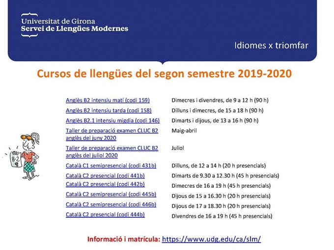Cursos de lenguas de la UdG