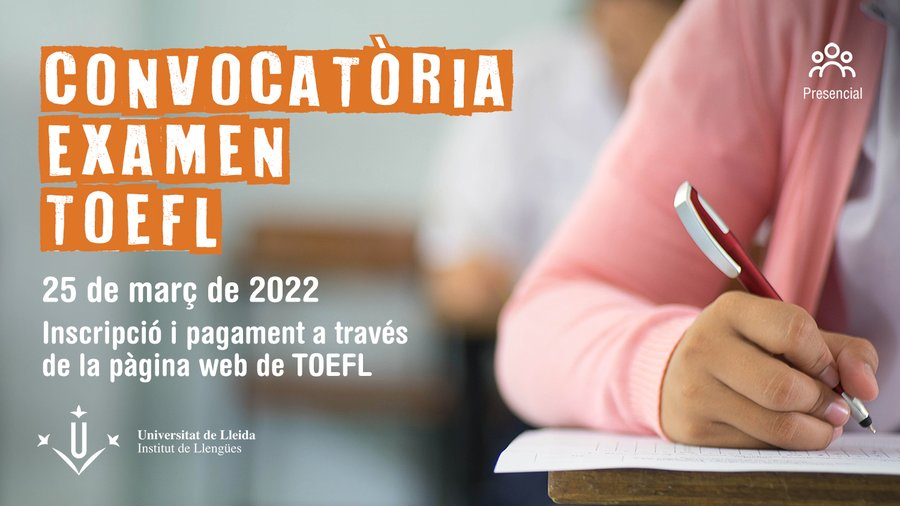 UdL. Convocatòria examen TOEFL