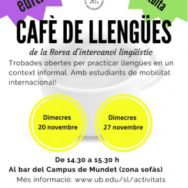UB. Café de lenguas en el  Campus de Mundet